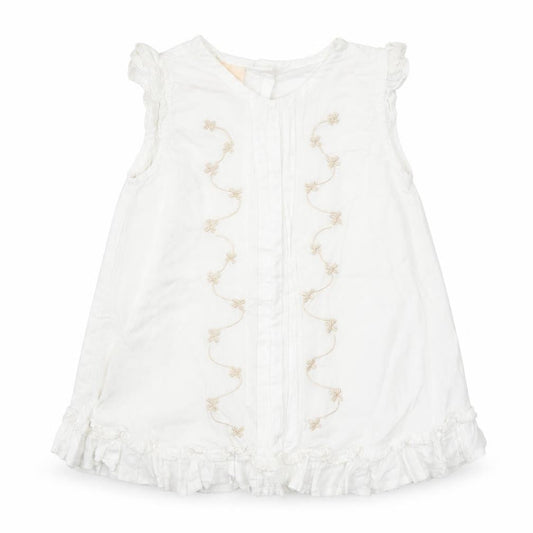 morris mouse Baby White Floral  T-Shirt Dress  Size 3-6 Months