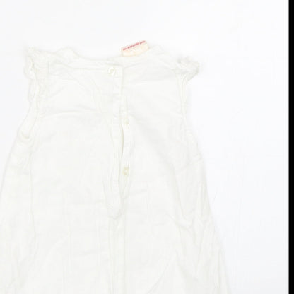 morris mouse Baby White Floral  T-Shirt Dress  Size 3-6 Months