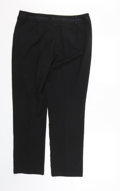 Womens UK Size 14 BHS Regular Fit  Black Trousers