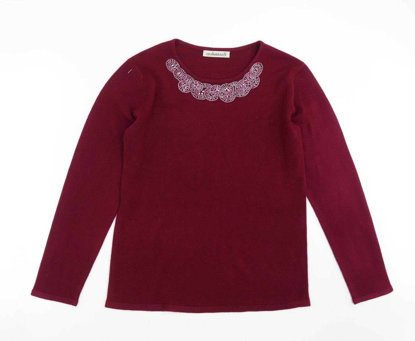 Womens UK Size M Cashmasoft Purple Pullover Jumper