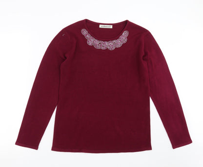 Womens UK Size M Cashmasoft Purple Pullover Jumper