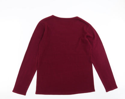 Womens UK Size M Cashmasoft Purple Pullover Jumper