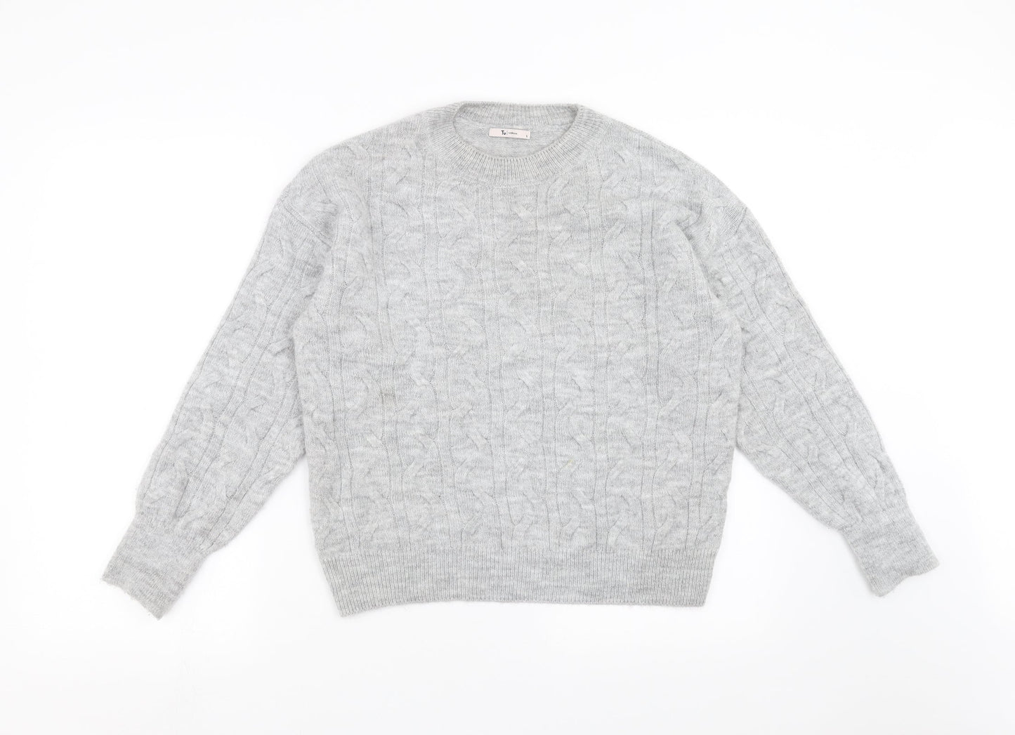TU Womens Grey  Knit Pullover Jumper Size 10