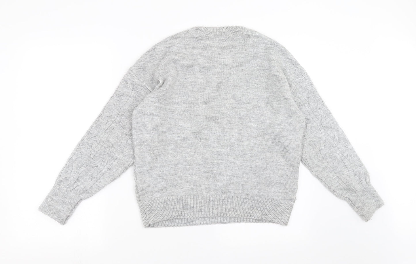 TU Womens Grey  Knit Pullover Jumper Size 10