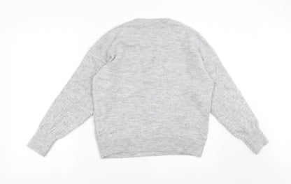 TU Womens Grey  Knit Pullover Jumper Size 10