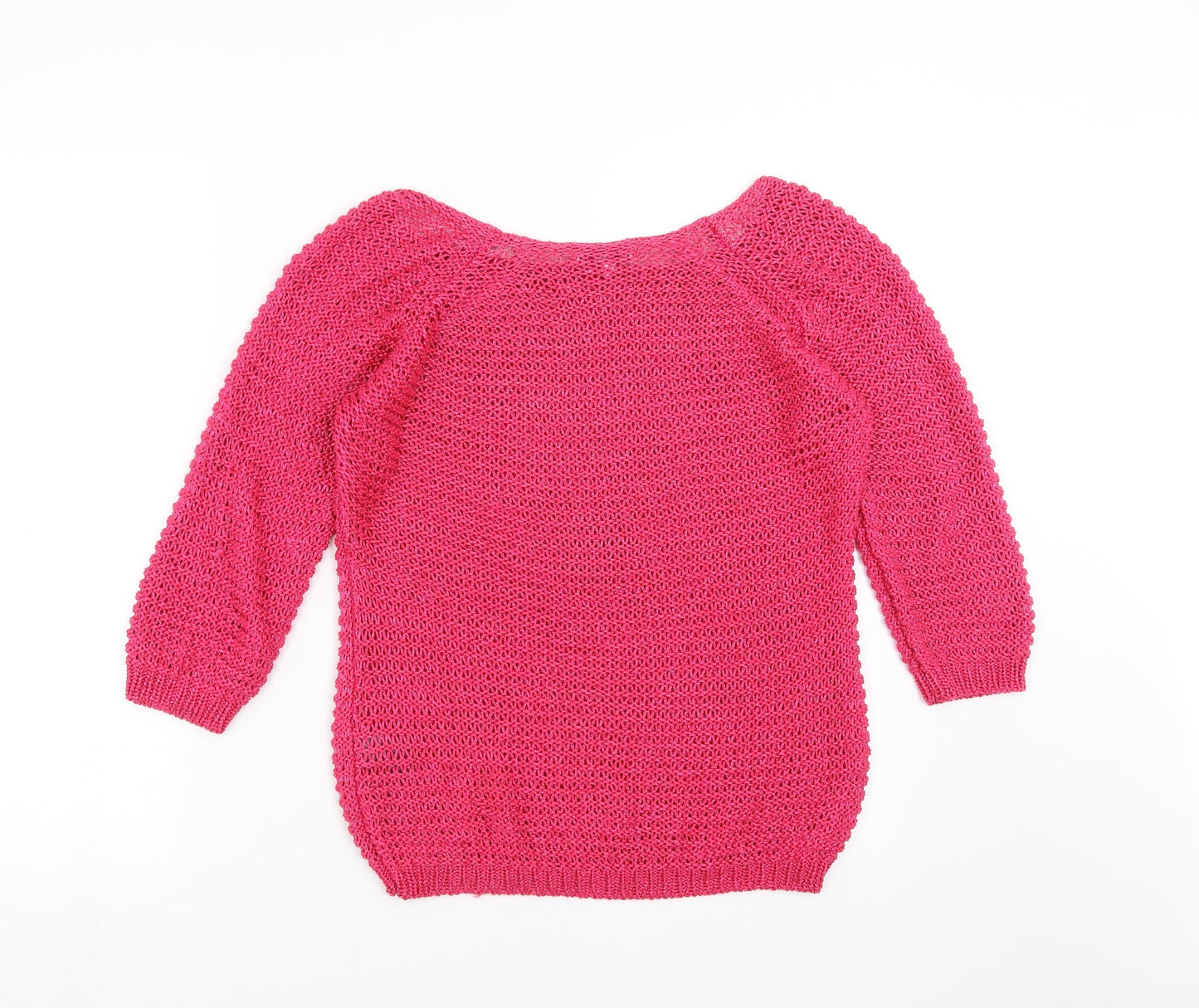 Womens UK Size M Marks and Spencer Pink Pullover Jumper