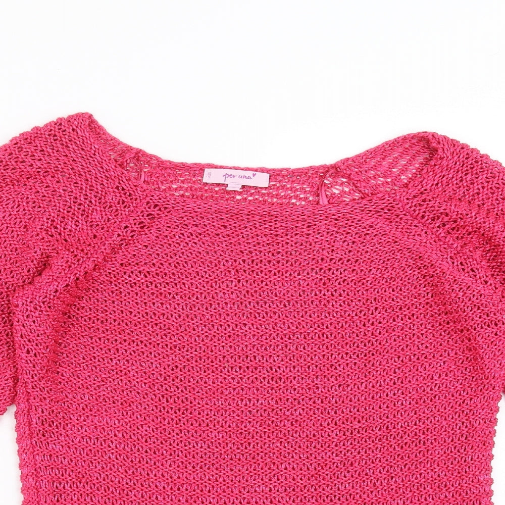 Womens UK Size M Marks and Spencer Pink Pullover Jumper