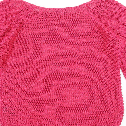 Womens UK Size M Marks and Spencer Pink Pullover Jumper