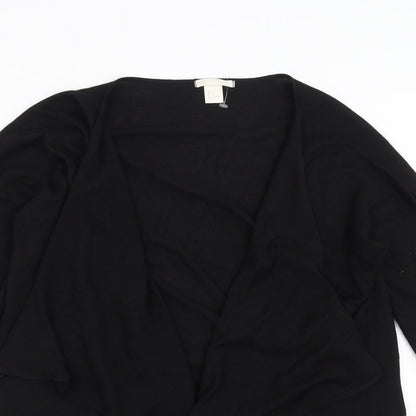 Womens UK Size M H&M Black Cardigan Jumper