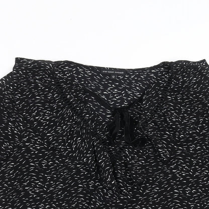 stay sunny chicago Womens Black Geometric  Basic Blouse Size 12
