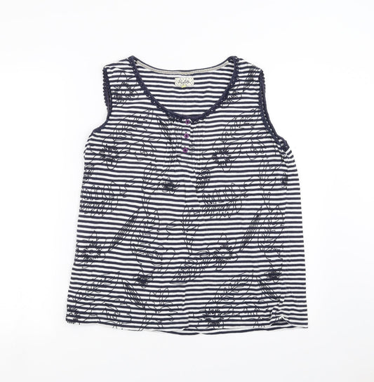 Womens UK Size L Heyton Blue Basic T-Shirt