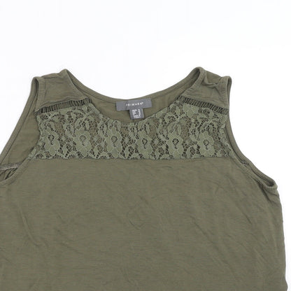 Primark Womens Green   Basic Blouse Size 14  - floral lace detail
