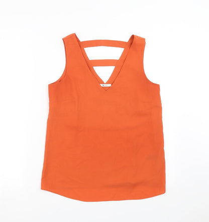 TU Womens Orange   Basic Blouse Size 8