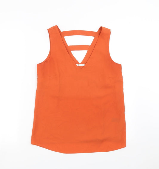 TU Womens Orange   Basic Blouse Size 8