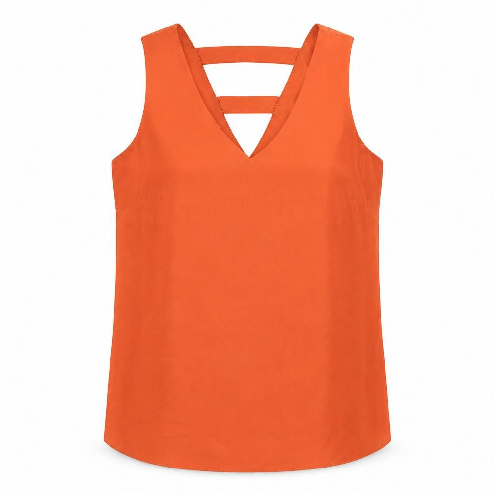 Womens UK Size 8 TU Orange Basic Blouse