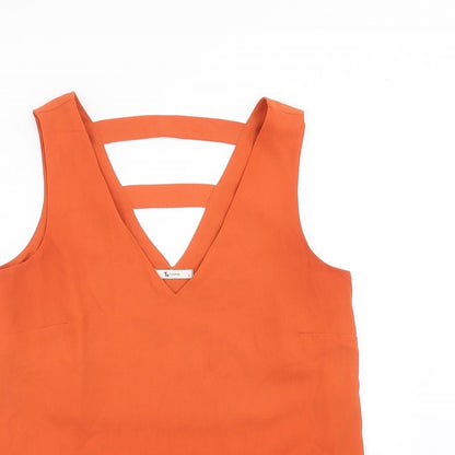TU Womens Orange   Basic Blouse Size 8