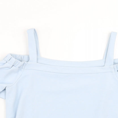 New Look Girls Blue   Basic Blouse Size 12-13 Years  - cold Shoulder