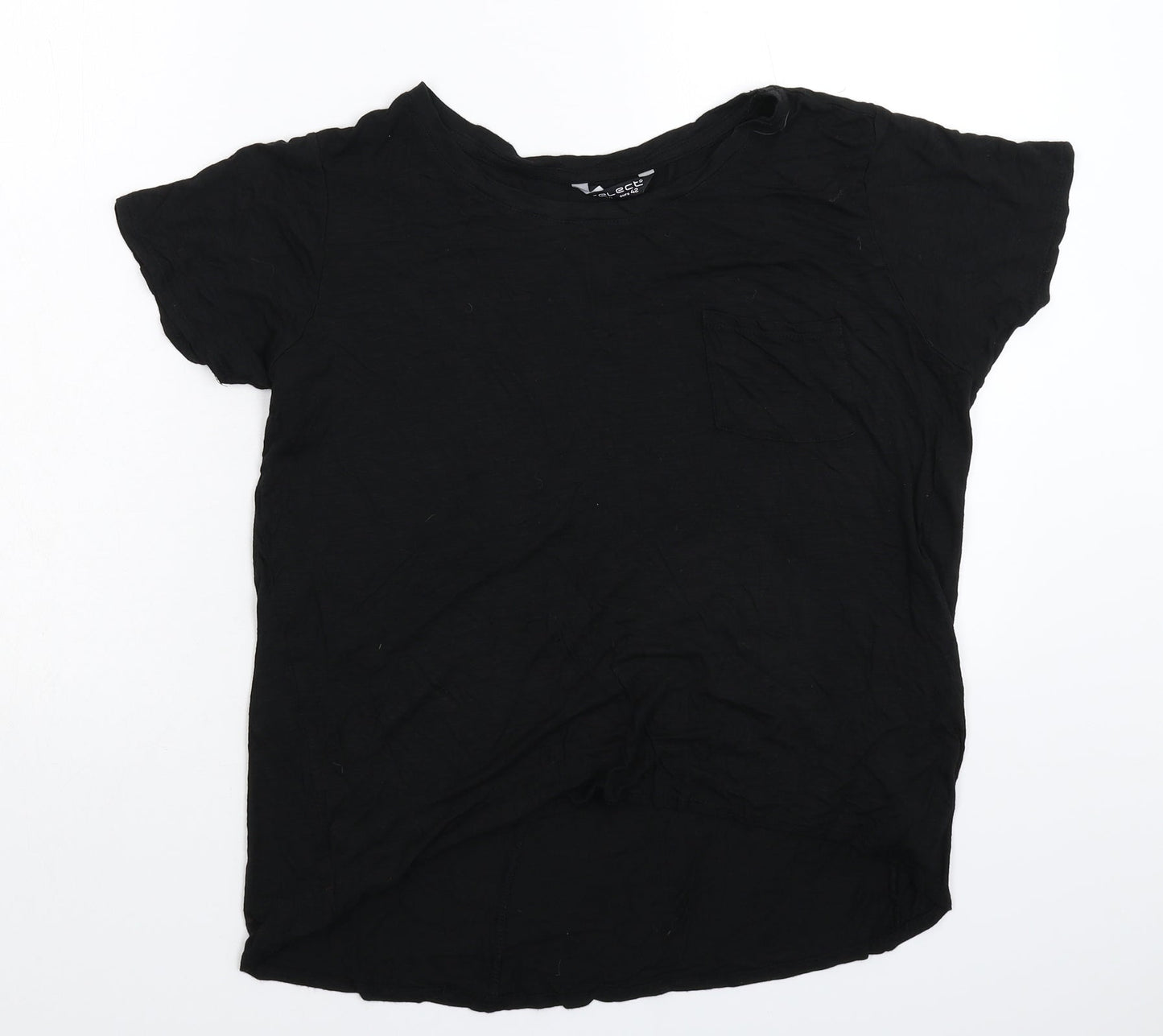 Womens UK Size 14 Select Black Basic T-Shirt
