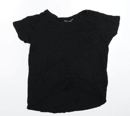 Womens UK Size 14 Select Black Basic T-Shirt