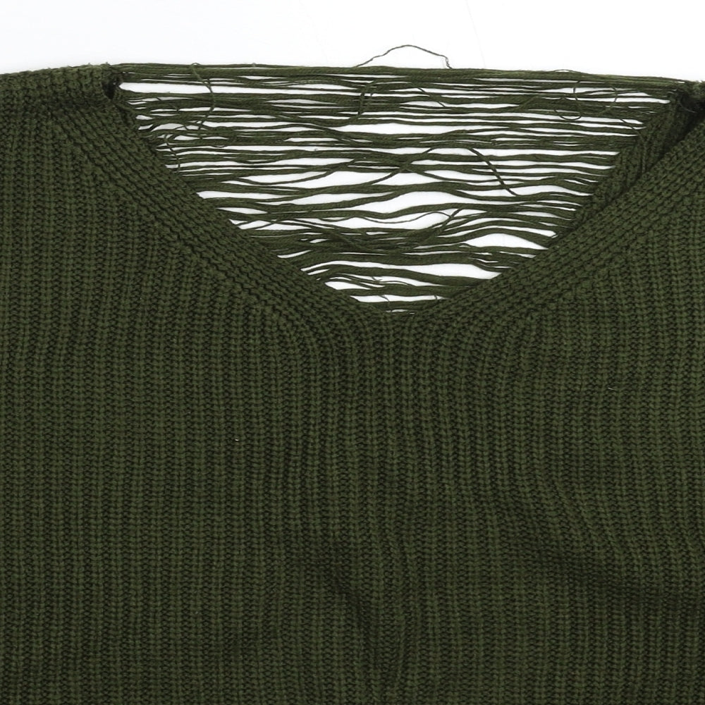Izabel Womens Green  Knit Pullover Jumper Size 10  - Oversized