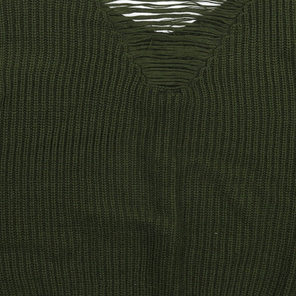 Izabel Womens Green  Knit Pullover Jumper Size 10  - Oversized