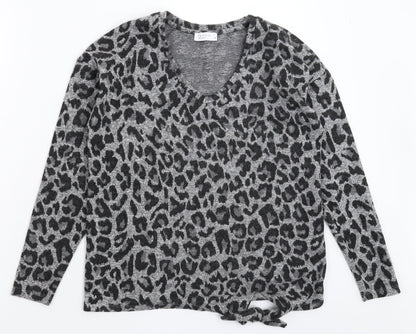 Womens UK Size 10 Papaya Grey Pullover Jumper