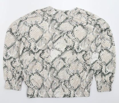 F&F Womens Multicoloured Animal Print  Pullover Sweatshirt Size 12  - Oversized