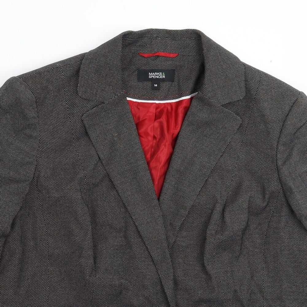 Womens UK Size 16 Marks and Spencer Regular Grey Suit Jacket