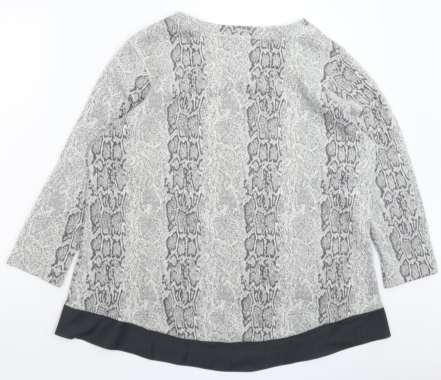 Active Womens Grey Animal Print  Pullover Jumper Size 2XL