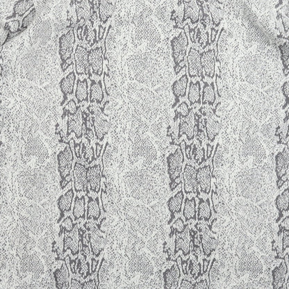 Active Womens Grey Animal Print  Pullover Jumper Size 2XL