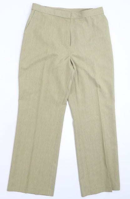 Womens UK Size 30 in Preworn Regular Fit Dress Pants Beige Trousers
