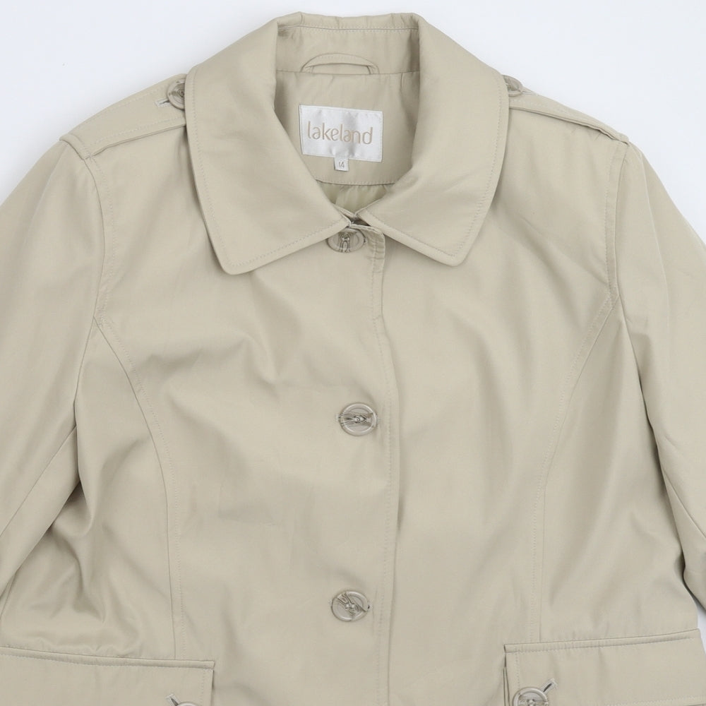 Lakeland Womens Grey   Pea Coat Coat Size 14