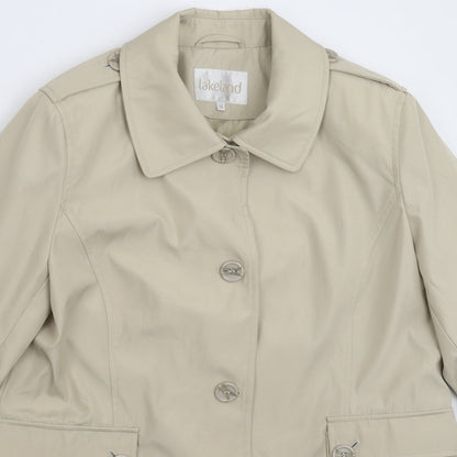 Lakeland Womens Grey   Pea Coat Coat Size 14