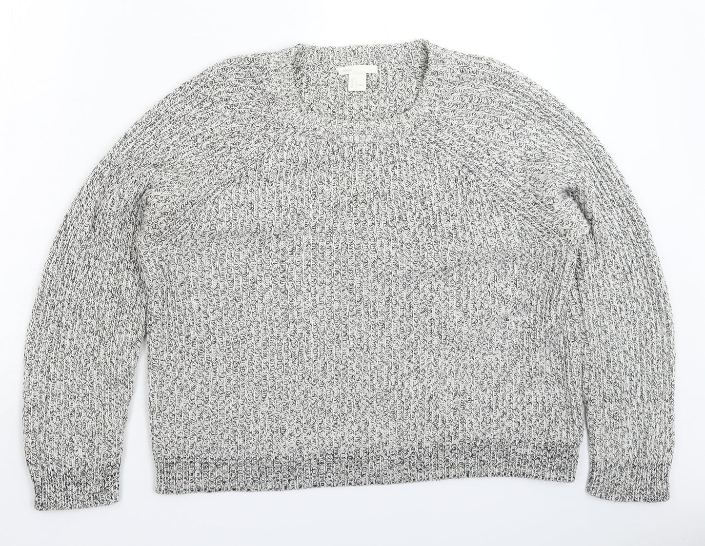 Womens UK Size L H&M Grey Pullover Jumper