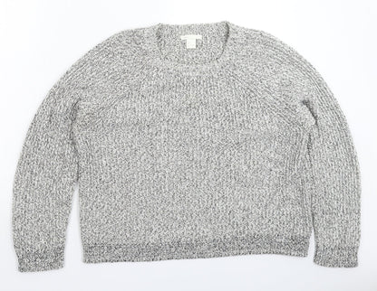 Womens UK Size L H&M Grey Pullover Jumper
