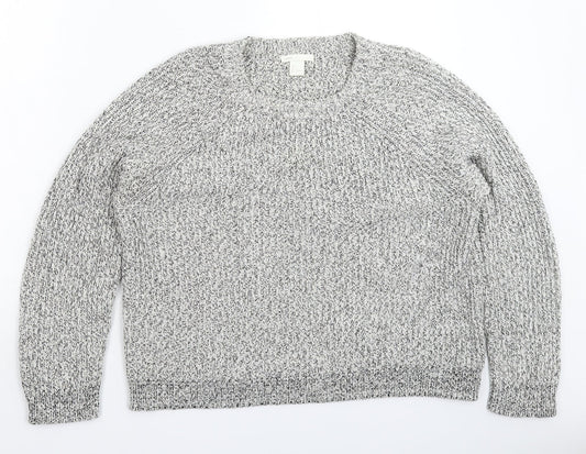 Womens UK Size L H&M Grey Pullover Jumper