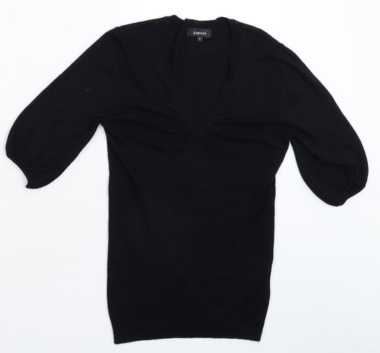 Womens UK Size 8 Papaya Black Pullover Jumper