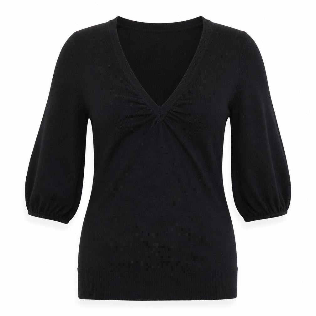 Womens UK Size 8 Papaya Black Pullover Jumper