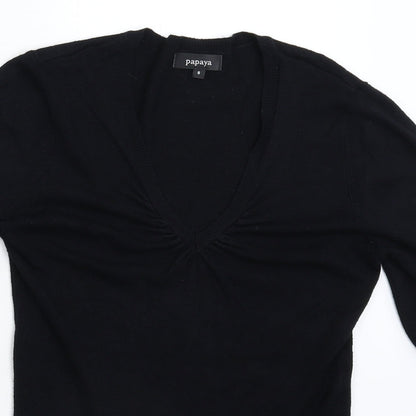Womens UK Size 8 Papaya Black Pullover Jumper