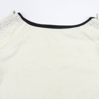 Womens UK Size 12 Preworn White Pullover Jumper