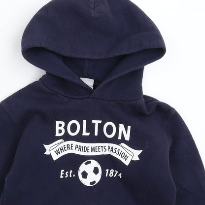 Fruit of the Loom Boys Blue   Pullover Hoodie Size 7-8 Years