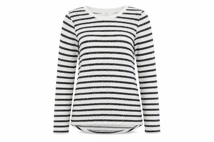 Next  Womens White Striped  Pullover Jumper Size 8