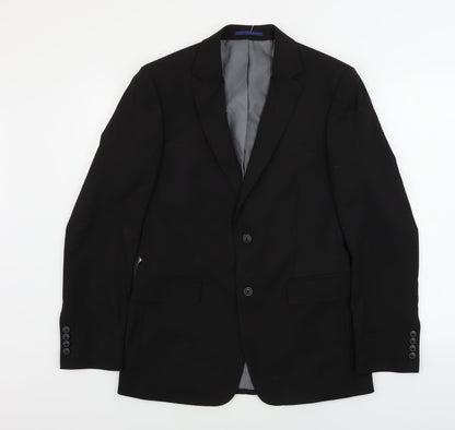 Mens UK Size 38 Burton Regular Black Suit Jacket