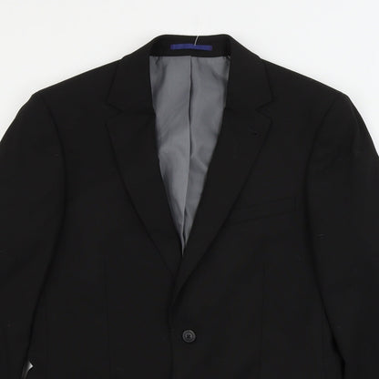 Mens UK Size 38 Burton Regular Black Suit Jacket