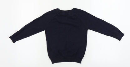 Primark  Boys Blue   Pullover Jumper Size 5-6 Years