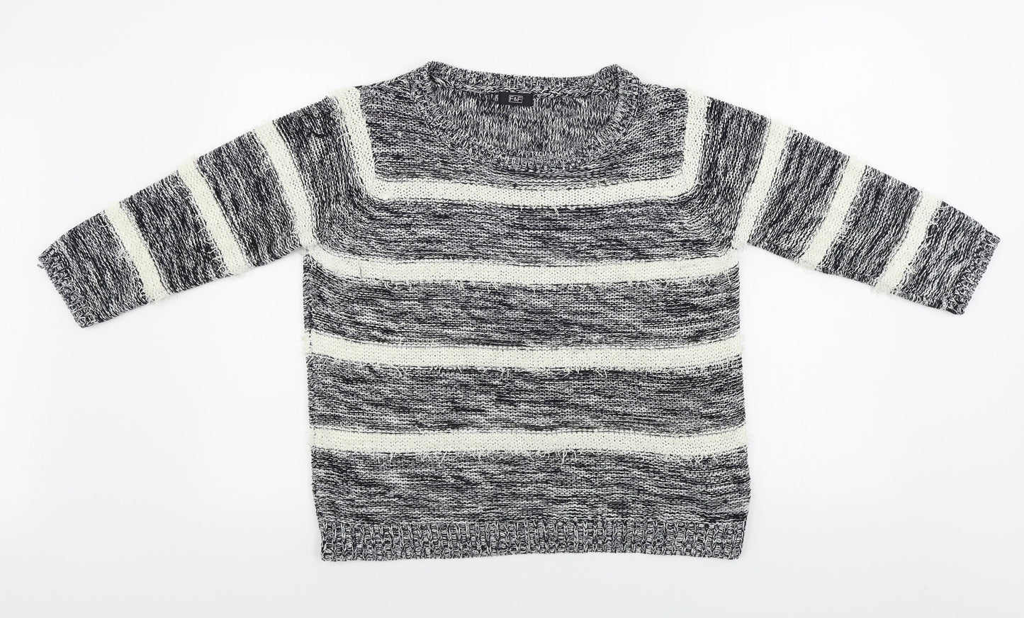 F&F  Womens Ivory Striped  Pullover Jumper Size 14