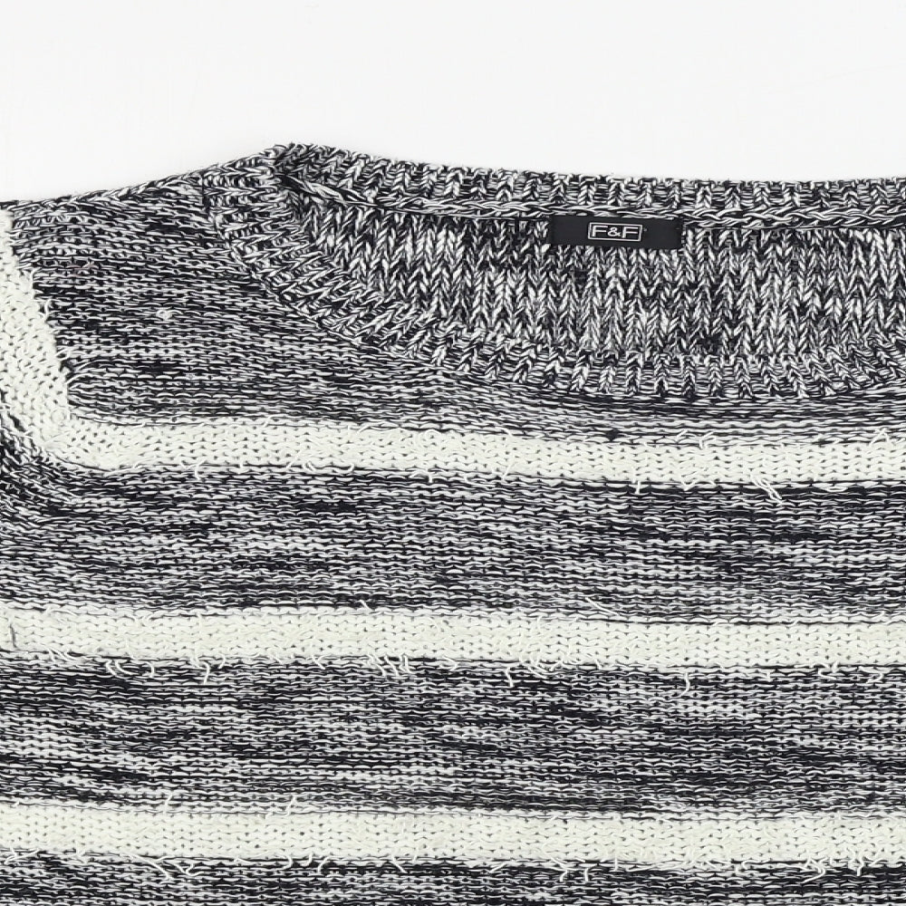 F&F  Womens Ivory Striped  Pullover Jumper Size 14