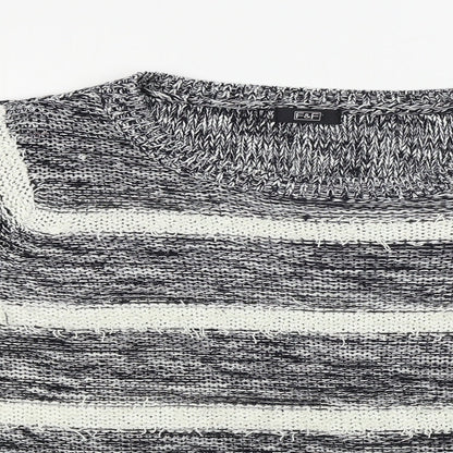 F&F  Womens Ivory Striped  Pullover Jumper Size 14