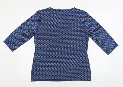 Womens UK Size 16 CMD Blue Basic Blouse