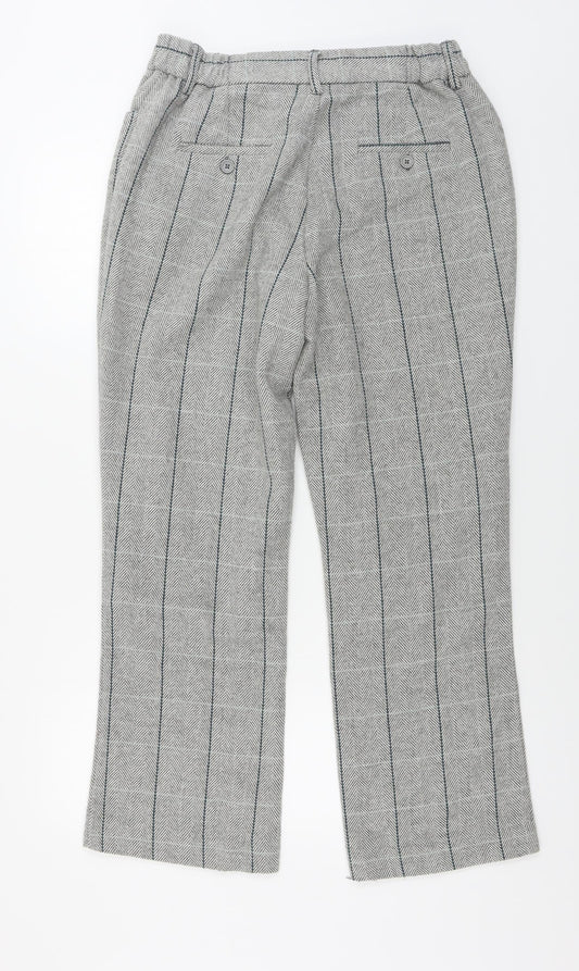 Cotton Traders  Womens Grey Check  Trousers  Size 12 L28 in